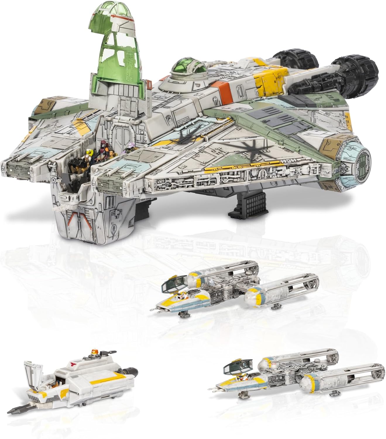 Vehicle with Three Additional Vehicles Plus Ten Micro Figures 